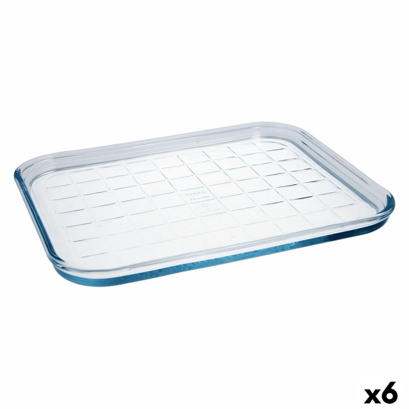 Stampo Rettangolare Pyrex Classic Vidrio Trasparente Vetro 33 x 27 x 2 cm Piano (6 Unità)