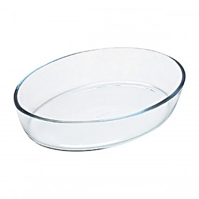 Pirofila da Forno Pyrex Classic Vidrio Trasparente Vetro Ovalada 40 x 28 x 7 cm (4 Unità)