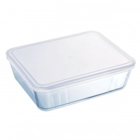 Portapranzo Rettangolare con Coperchio Pyrex Cook & Freeze 19 x 14 x 5 cm 800 ml Trasparente Silicone Vetro (6 Unità)