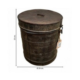Bidone decorativo Alexandra House Living Marrone Ferro Stile artigianale 29 x 33 x 29 cm