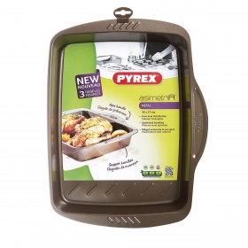Stampo Rettangolare Pyrex Asimetria Nero Metallo 35 x 27 cm Rettangolare (6 Unità)