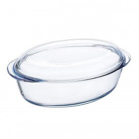 Pirofila da Forno Pyrex Classic Vidrio Trasparente Vetro 33 x 20 x 10 cm Con coperchio (3 Unità)