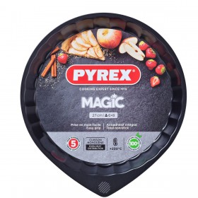Stampo per Torte Pyrex Magic Nero Metallo Piano Rotondo Ø 27 cm 6 Unità