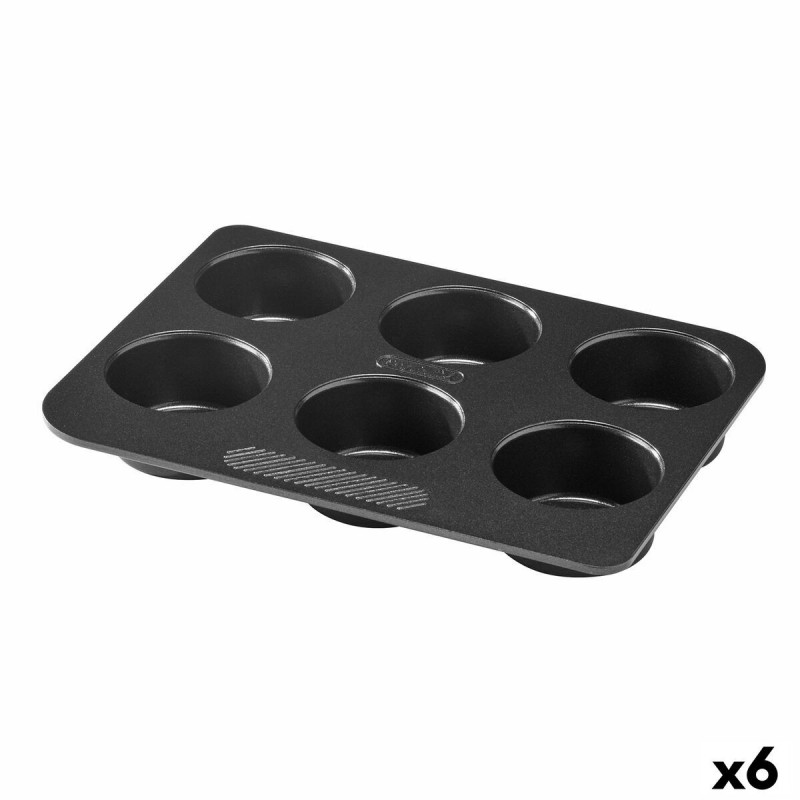 Teglia per Muffin Pyrex Magic Nero 24 x 18 x 3 cm (6 Unità)