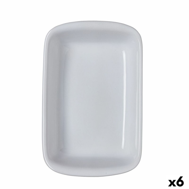 Pirofila da Forno Pyrex Supreme Bianco Ceramica Vetro temperato Rettangolare 30,2 x 20 x 7,4 cm (6 Unità)
