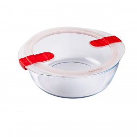Porta pranzo Ermetico Pyrex Cook&heat 26 x 23 x 8 cm 2,3 L Rosso Vetro (6 Unità)
