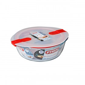 Porta pranzo Ermetico Pyrex Cook&heat 26 x 23 x 8 cm 2,3 L Rosso Vetro (6 Unità)