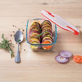 Porta pranzo Ermetico Pyrex Cook & Heat Rettangolare 400 ml 17 x 10 x 5 cm Trasparente Vetro (5 Unità)
