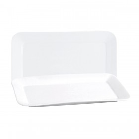 Teglia da Cucina Quid Basic Rettangolare Ceramica Bianco (35,8 x 21 cm) (6 Unità)