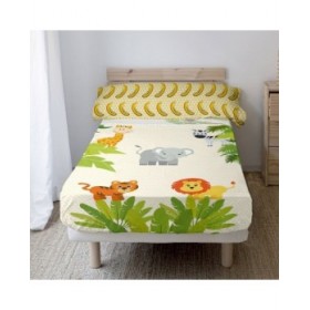 Set di Lenzuola HappyFriday Mr Fox Wild Multicolore Singolo 2 Pezzi