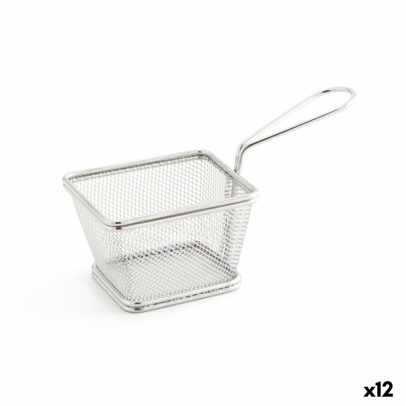 Cestino per Servire Aperitivi Quid Select Metallo Acciaio 10 x 9 cm Friggitrice (12 Unità)