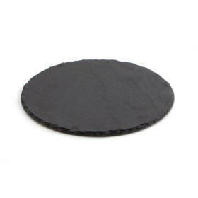 Vassoio di Ceramica Effetto Lavagna Quid Select Rotondo Nero (12 Unità)