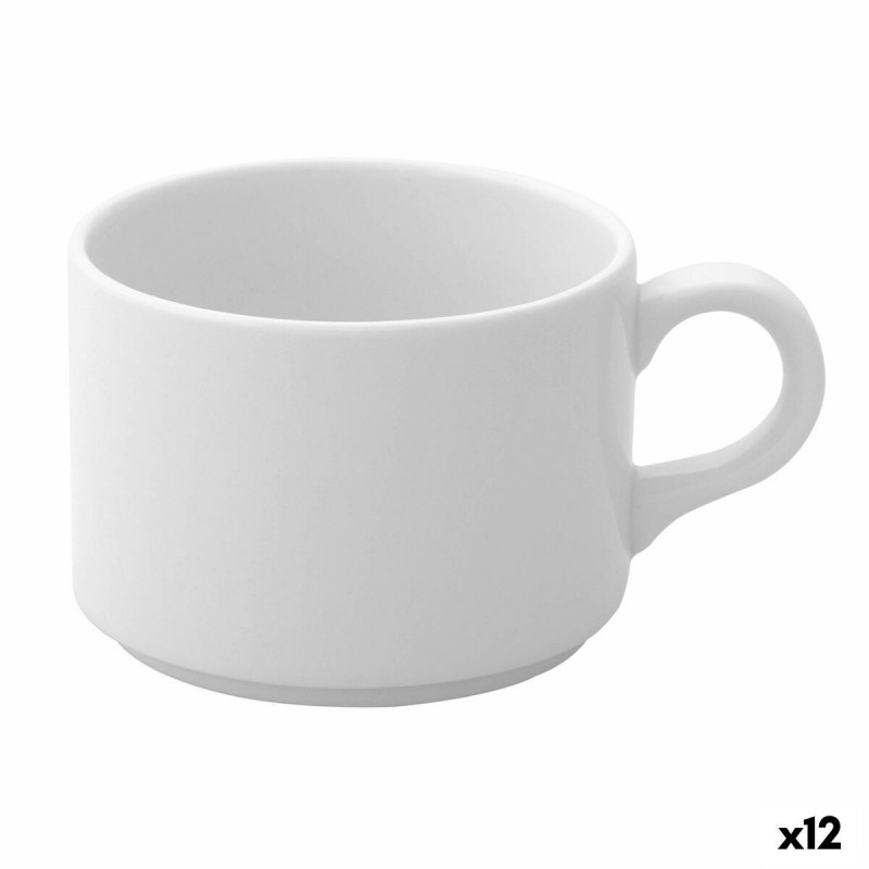 Tazza di caffè e tè Ariane Prime Bianco 230 ml (12 Unità)