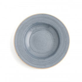 Piatto Fondo Ariane Terra Ceramica Azzurro (Ø 26 cm) (6 Unità)