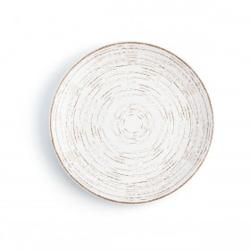 Piatto da pranzo Ariane Tornado White Bicolore Ceramica Ø 18 cm (12 Unità)