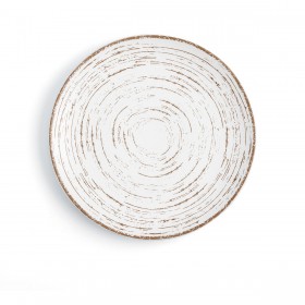 Piatto da pranzo Ariane Tornado White Bicolore Ceramica (6 Unità)