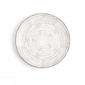 Piatto da pranzo Ariane Tornado White Bicolore Ceramica Ø 27 cm (6 Unità)