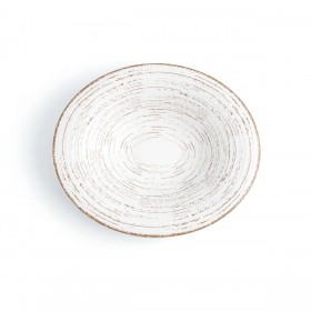 Piatto Fondo Ariane Tornado White Ceramica Bicolore Ø 29 cm (6 Unità)