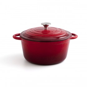 Casseruola con coperchio Bidasoa Fierro Rosso Ø 24 cm 3,7 L (2 Unità)