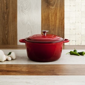 Casseruola con coperchio Bidasoa Fierro Rosso Ø 28 cm 6 L (2 Unità)