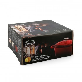 Casseruola con coperchio Bidasoa Fierro Rosso Ø 28 cm 6 L (2 Unità)