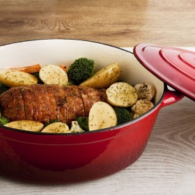 Casseruola con coperchio Bidasoa Fierro Rosso 4,3 L 30 x 23 cm (2 Unità)