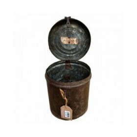 Bidone decorativo Alexandra House Living Marrone Ferro Stile artigianale 19 x 23 x 19 cm