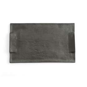 Vassoio per aperitivi Quid Mineral Gres Nero Ceramica 30 x 18 cm (6 Unità)