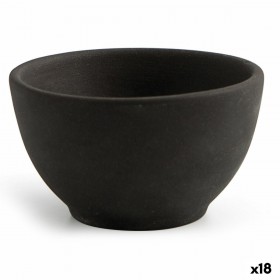 Ciotola per Aperitivi Quid Mineral Gres Nero Ceramica 9 x 5 cm (18 Unità)