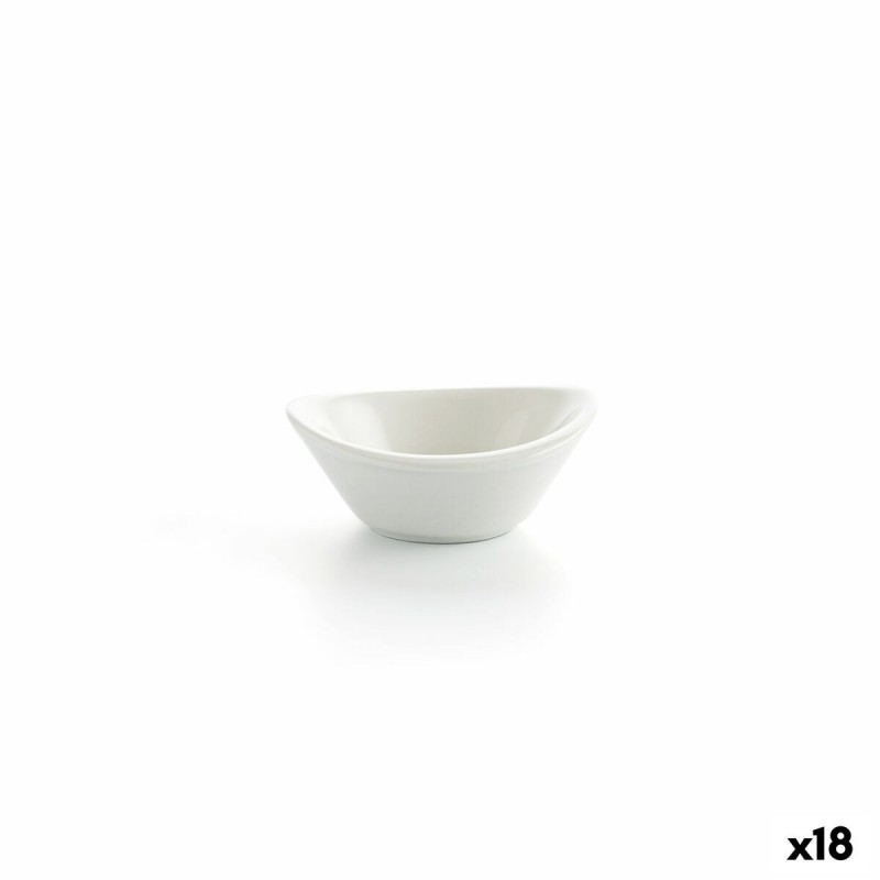 Set da Aperitivo Ariane Alaska Bianco Ceramica 8,5 x 8,3 x 3,5 cm (18 Unità)