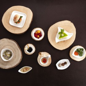 Set da Aperitivo Ariane Alaska Bianco Ceramica 10 x 8 x 2,2 cm (18 Unità)