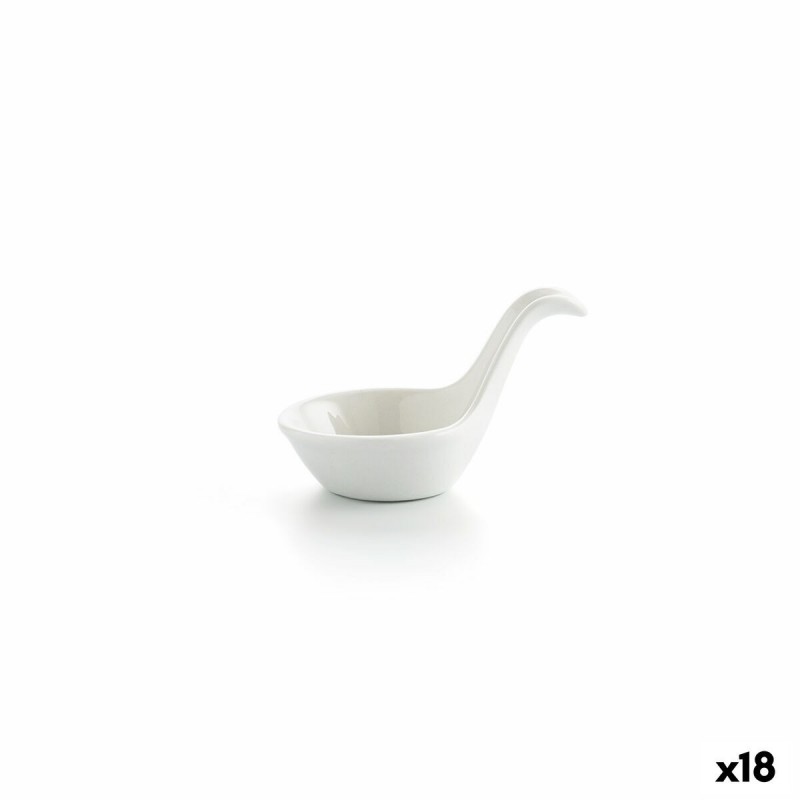 Set da Aperitivo Ariane Alaska Bianco Ceramica Cucchiaio 9,6 x 5,9 cm (18 Unità)