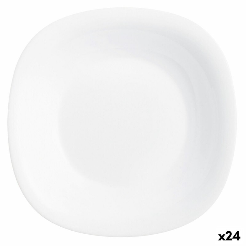 Piatto Fondo Luminarc Carine Bianco Vetro (Ø 23,5 cm) (24 Unità)