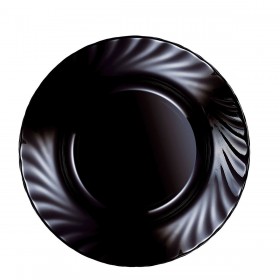 Piatto Fondo Luminarc Trianon Nero Vetro (ø 22,5 cm) (24 Unità)