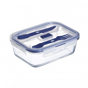 Porta pranzo Ermetico Luminarc Pure Box Active Bicolore Vetro 1,22 L 16 cm (6 Unità)
