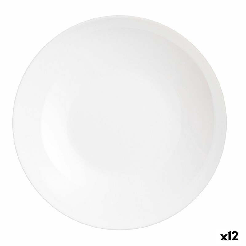 Piatto da pranzo Luminarc Friends Time Bianco Vetro Ø 26 cm Multiuso (12 Unità)