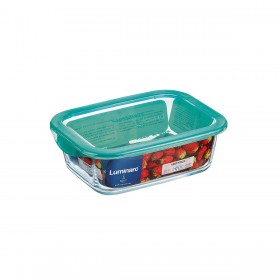 Portapranzo Rettangolare con Coperchio Luminarc Keep'n Lagon Turchese 1,97 l 22 x 15,6 x 7,2 cm Vetro (6 Unità)