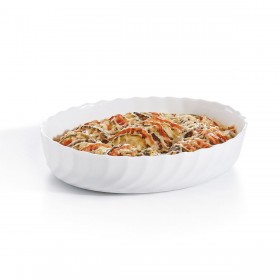 Teglia da Cucina Luminarc Trianon Ovale Bianco Vetro (22 x 16 cm) (8 Unità)