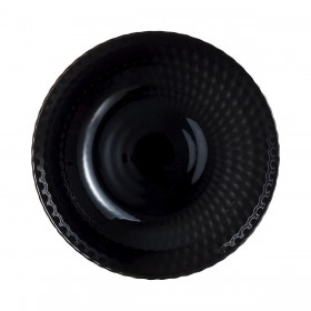 Piatto Fondo Luminarc Pampille Noir Nero Vetro 20 cm (24 Unità)
