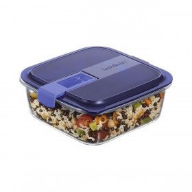 Porta pranzo Ermetico Luminarc Easy Box Azzurro Vetro (6 Unità) (1,22 L)