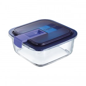 Porta pranzo Ermetico Luminarc Easy Box Azzurro Vetro (6 Unità) (1,22 L)