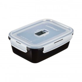 Porta pranzo Ermetico Luminarc Pure Box Nero 1,22 L Vetro (6 Unità)
