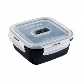 Porta pranzo Ermetico Luminarc Pure Box 760 ml Nero Vetro (6 Unità)
