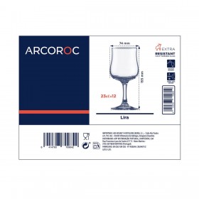 Set di Bicchieri Arcoroc Lira Trasparente 12 Unità Vetro 230 ml