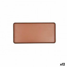Vassoio per aperitivi Bidasoa Gio Marrone Plastica 24 x 11,5 cm (12 Unità)