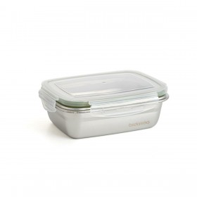 Porta pranzo Ermetico Bidasoa Theo 17 x 13 x 6 cm 550 ml Argentato Metallo (6 Unità)