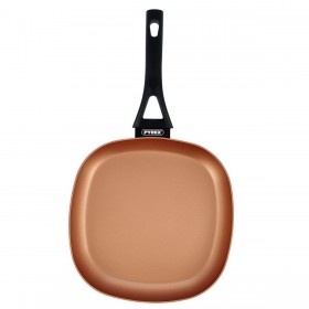 Padella griglia liscia Pyrex Action Quadrato Metallo Ø 28 cm