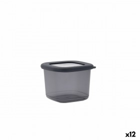 Contenitore per Conservare gli Alimenti Quid City Grigio 550 ml Con coperchio (12 Unità)