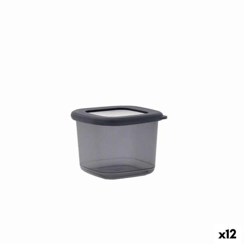 Contenitore per Conservare gli Alimenti Quid City Grigio 550 ml Con coperchio (12 Unità)