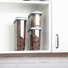 Contenitore per Conservare gli Alimenti Quid City Grigio 1,2 L Con coperchio Dispenser (12 Unità)